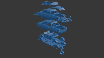 DODGE CORONET 1954 TWO DOORS 3D PRINT MODEL