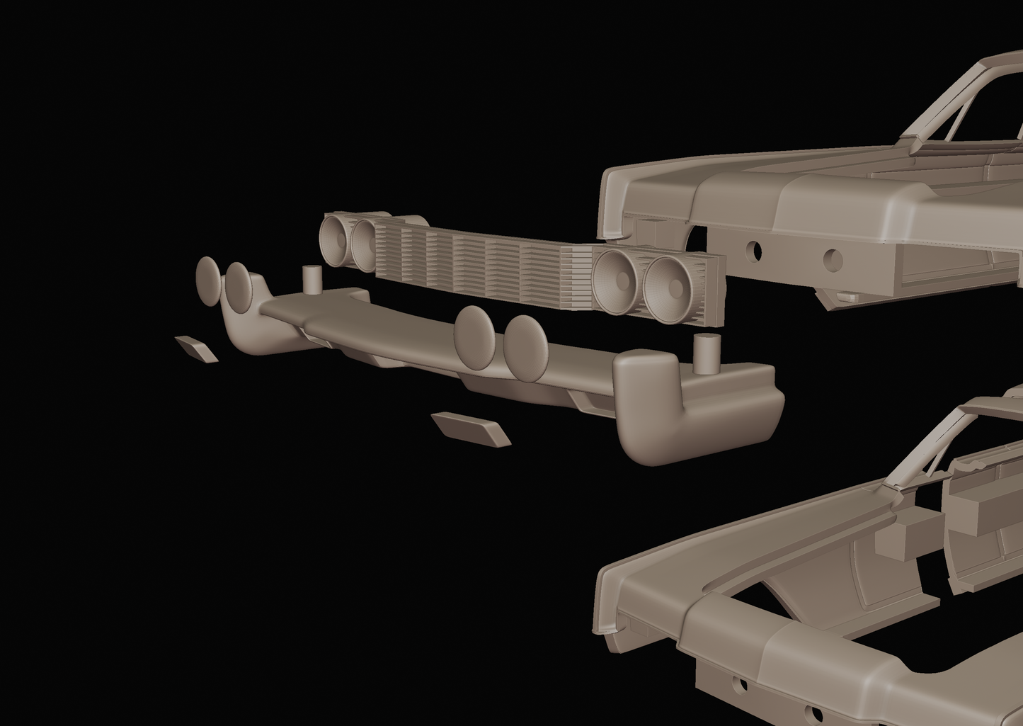 STL FILE Lincoln Continental 1968 3d print model - ARTISTIT
