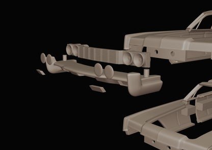 STL FILE Lincoln Continental 1968 3d print model - ARTISTIT