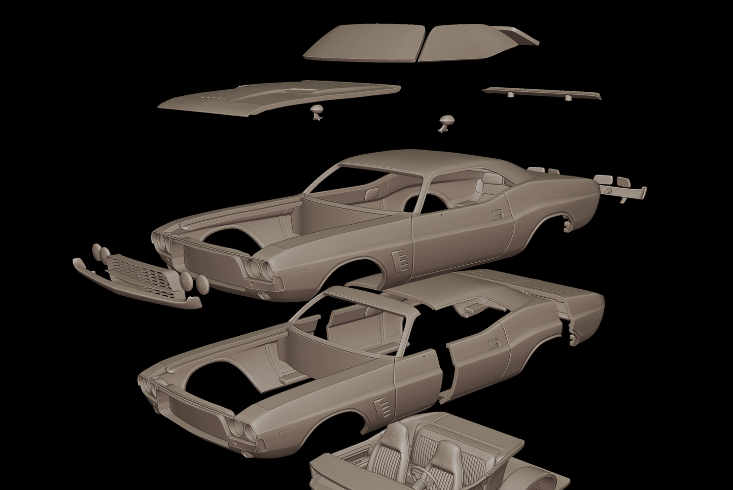 Challenger 440 1973 3D PRINT MODEL