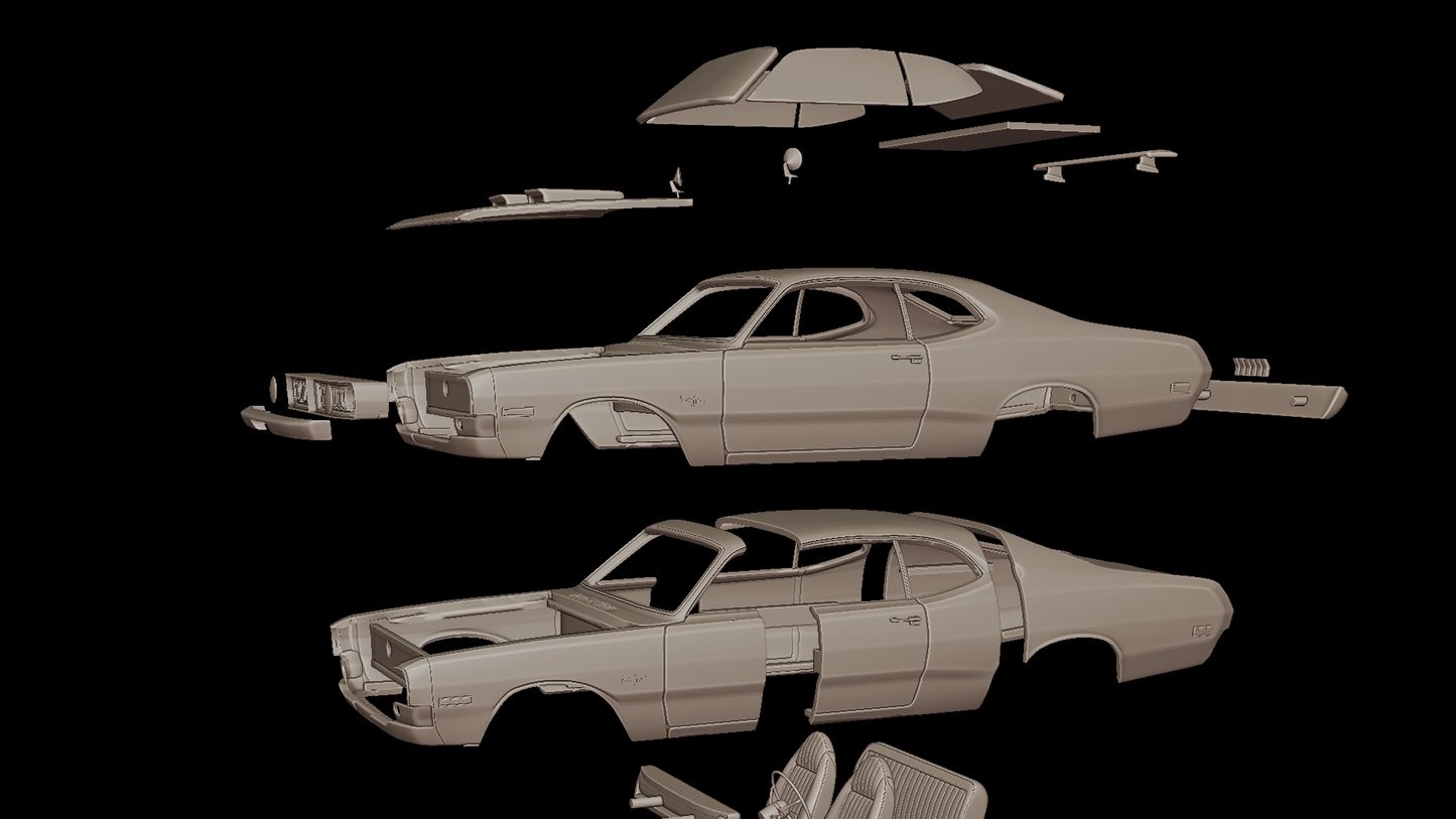 DODGE DEMON 1971 3D PRINT MODEL