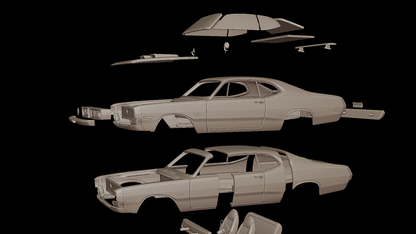 DODGE DEMON 1971 3D PRINT MODEL