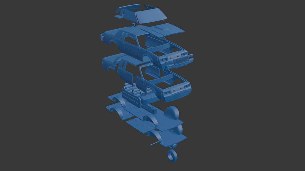 BUICK REGAL GNX 1987 3D PRINT MODEL