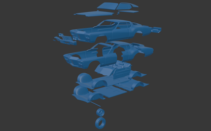 BUICK RIVIERA 1971 3D PRINT MODEL