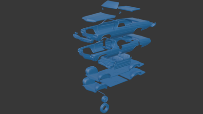 ‏‏Buick LeSabre 1972 two doors convertable 3D PRINT MODEL