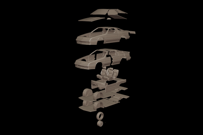 crysler  daytona shelby z 1987 3d print model