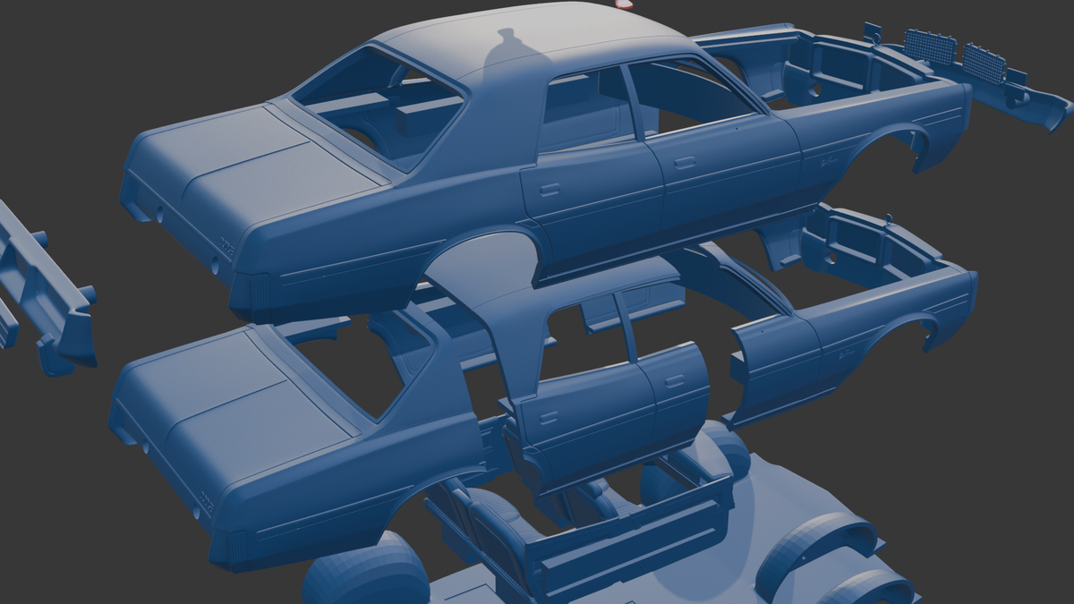 DODGE MONACO POLICE 1977 3D PRINT MODEL