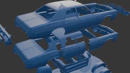DODGE MONACO POLICE 1977 3D PRINT MODEL