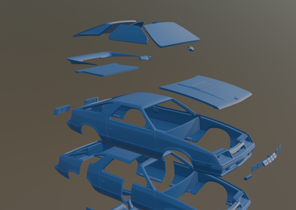 DODGE DAYTONA 1984 3D PRINT MODEL
