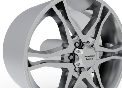 STL FILE AMERICAN RACING MAINLINE WHEEL 3D MODEL - ARTISTIT