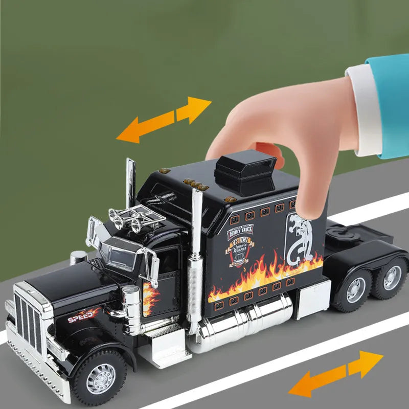 STL FILE Peterbilt 389 Tractors Truck 1:24 Scale Alloy Model - Diecast Metal Casting with Sound and Light - Car Toy for Children - Realistic Vehicle Experience - ARTISTIT