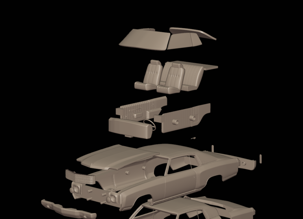 CHEVROLET MONTE CARLO 1970 3D PRINT MODEL
