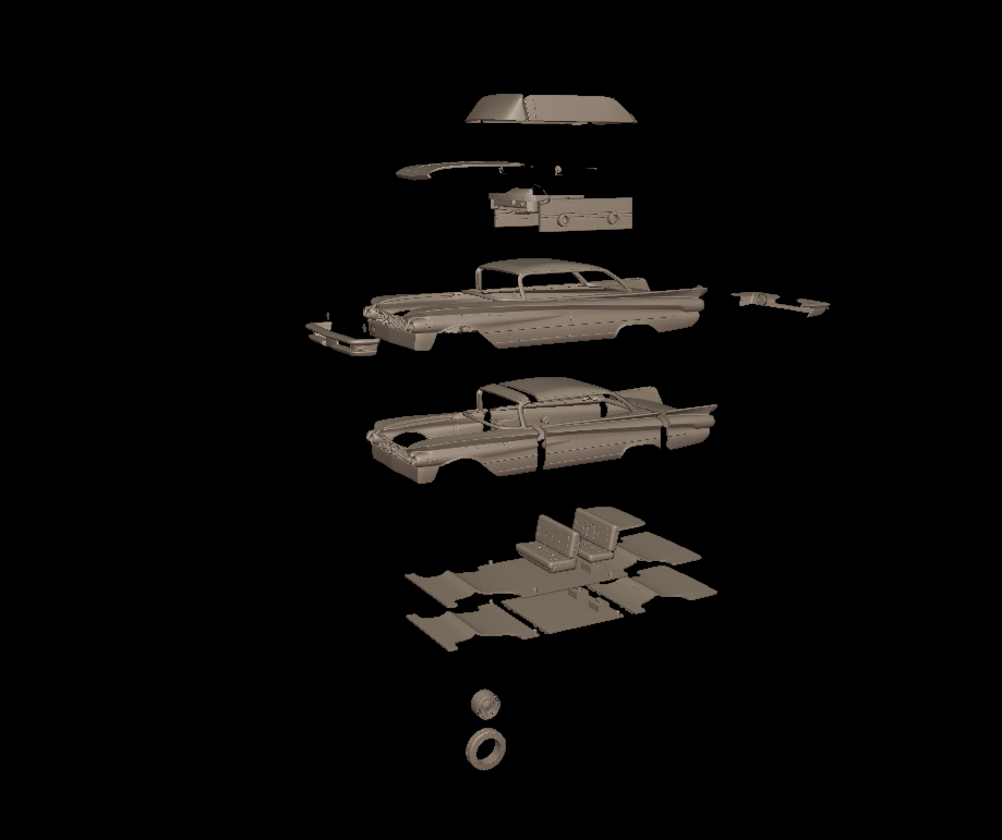 STL FILE Buick LeSabre 1959 two doors hardtop 3d print model - ARTISTIT