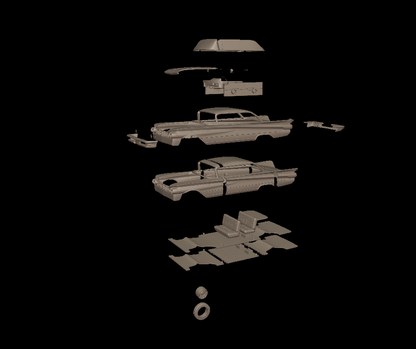 STL FILE Buick LeSabre 1959 two doors hardtop 3d print model - ARTISTIT