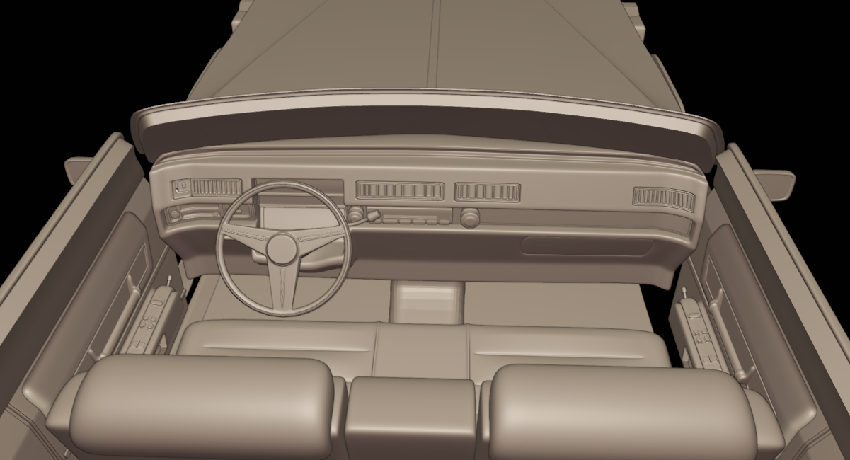 cadillac deville sedan 1975 4 doors 3d print model