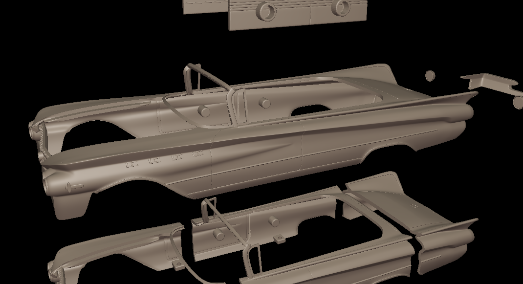 STL FILE Buick LeSabre 1959 two doors convertable 3d print model - ARTISTIT