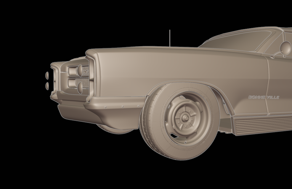 pontiac bonneville 1966 3d print model