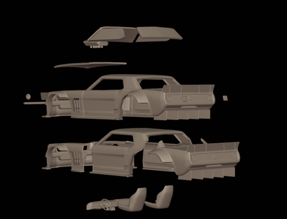 STL FILE Ford Mustang Hoonicorn 3d print model - ARTISTIT