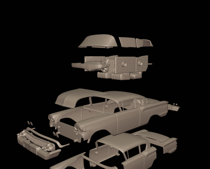 STL FILE chevrolet biscayne 2 door sedan 1958 3d print model - ARTISTIT