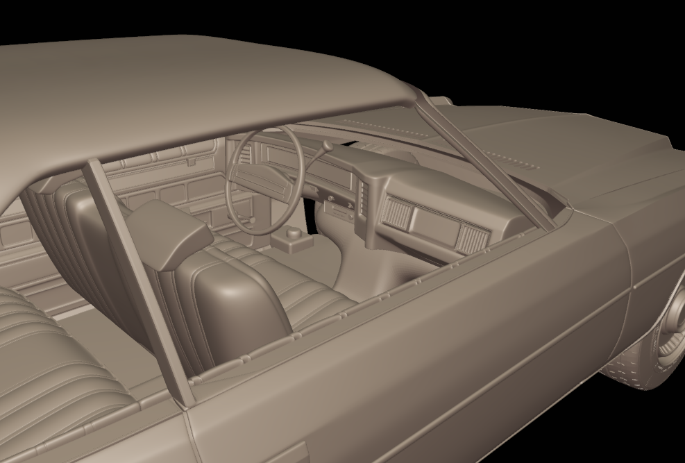 chevrolet caprice convertible 1973 3d print model