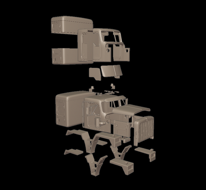 STL FILE kenworth c500 truck 3d print model - ARTISTIT