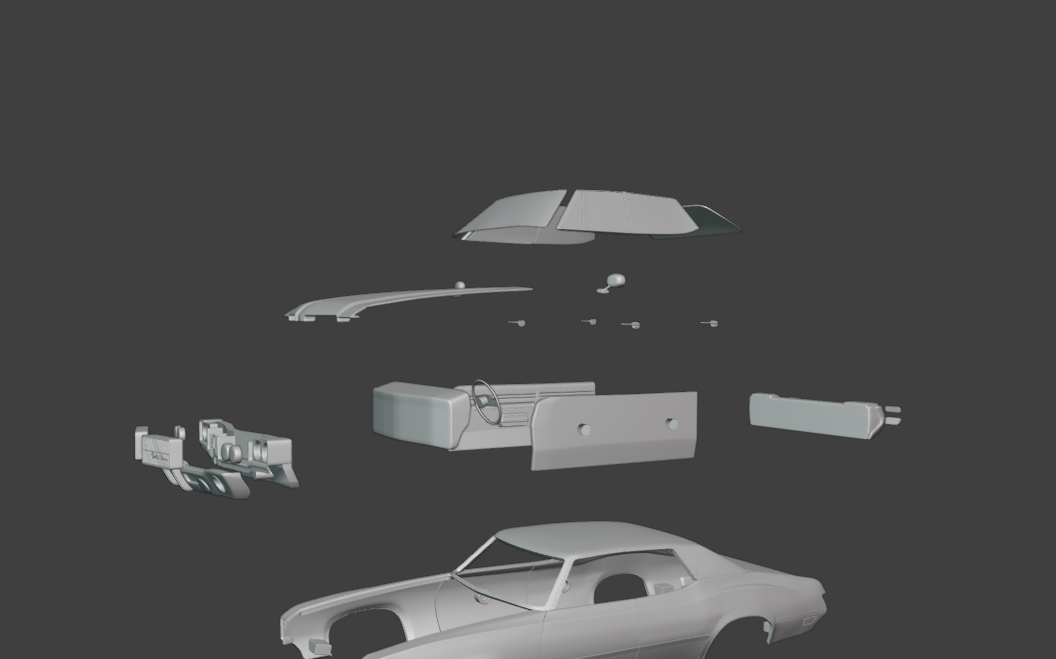 1971 Oldsmobile Cutlass Supreme sedan 3d print model