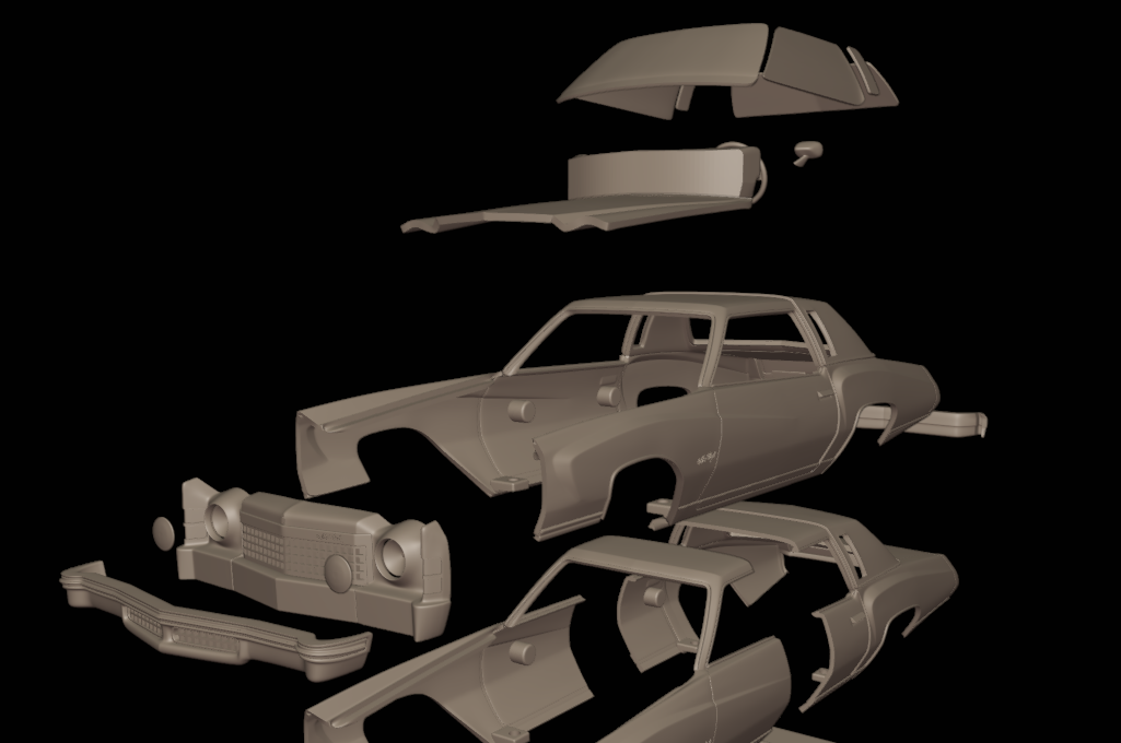 CHEVROLET MONTE CARLO 1974 3D PRINT MODEL