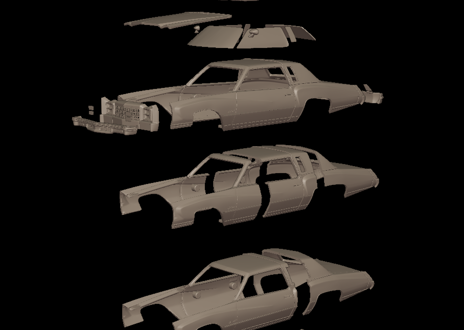 CHEVROLET MONTE CARLO 1976 3D PRINT MODEL