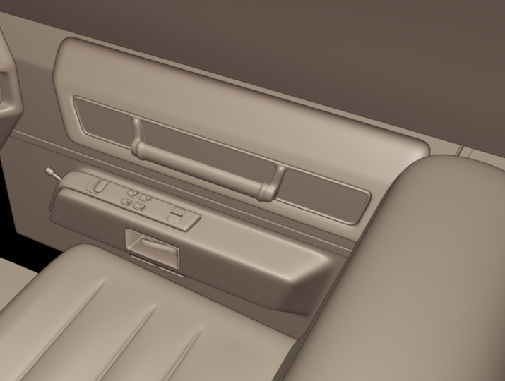 cadillac deville sedan 1975 4 doors 3d print model