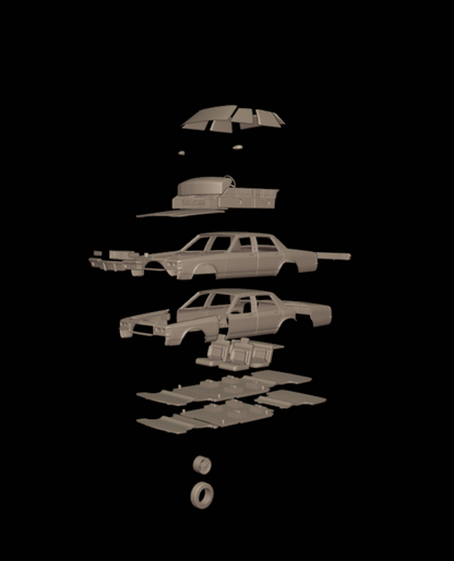 STL FILE chevrolet caprice 1987 3d print model - ARTISTIT