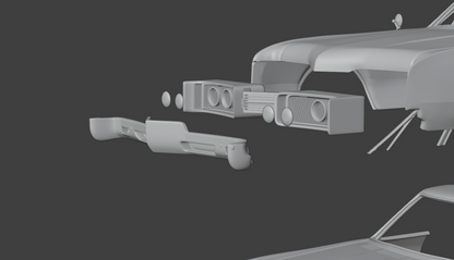 STL FILE 1967 Oldsmobile 88 Delmont 3d print model - ARTISTIT