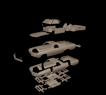 STL FILE CHEVROLET 1970 El Camino ss 3D PRINT MODEL - ARTISTIT