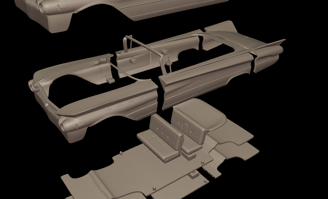 STL FILE Buick LeSabre 1959 two doors convertable 3d print model - ARTISTIT
