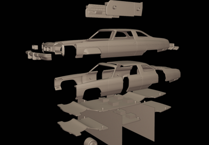 STL FILE chevrolet caprice classic 1976 3d print model - ARTISTIT