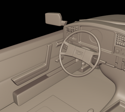 STL FILE chevrolet br monza sl e 2 door 1984 3d print model - ARTISTIT