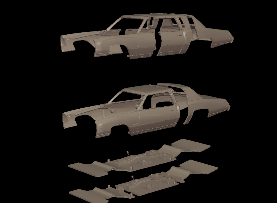 CHEVROLET MONTE CARLO 1976 3D PRINT MODEL