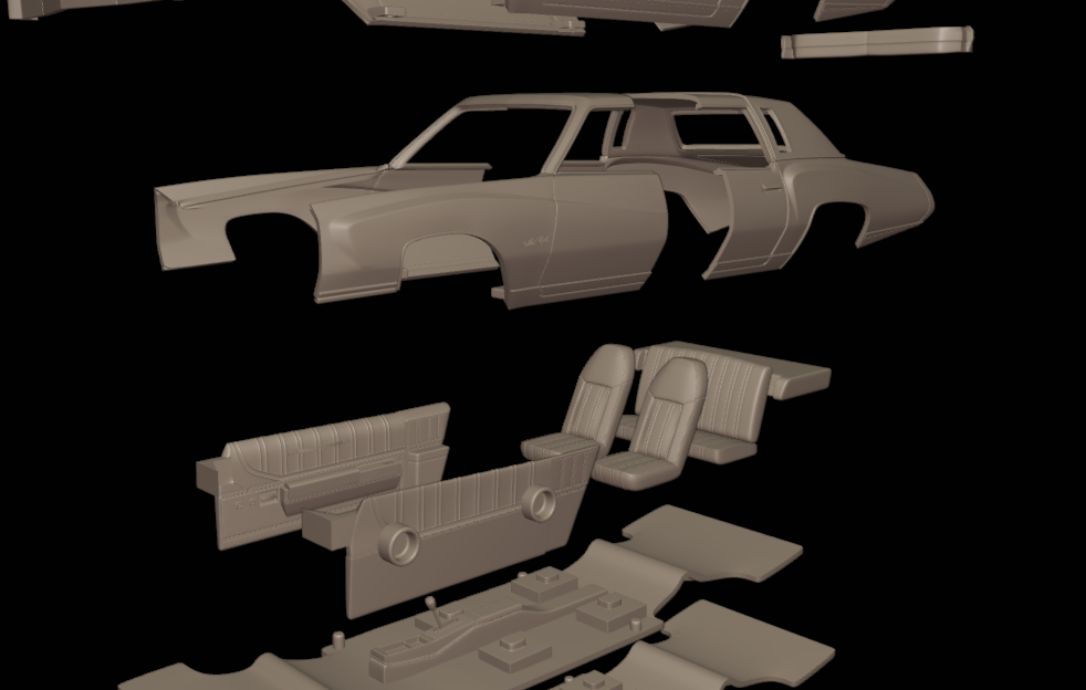 CHEVROLET MONTE CARLO 1974 3D PRINT MODEL
