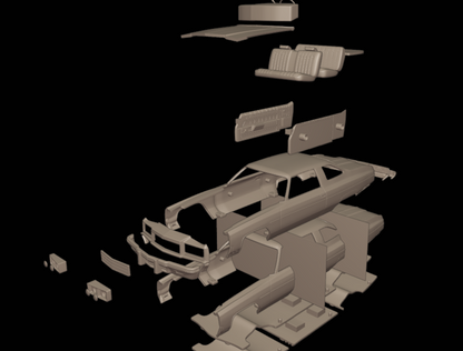 STL FILE chevrolet caprice classic 1975 3d print model - ARTISTIT