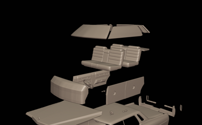 STL FILE cadillac deville sedan 1975 4 doors 3d print model - ARTISTIT