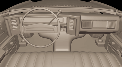 STL FILE chevrolet caprice convertible 1973 3d print model - ARTISTIT