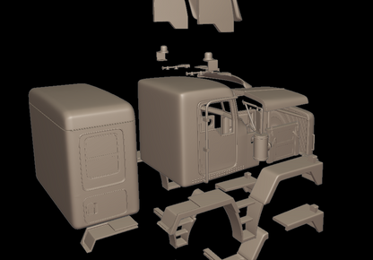 STL FILE kenworth c500 truck 3d print model - ARTISTIT