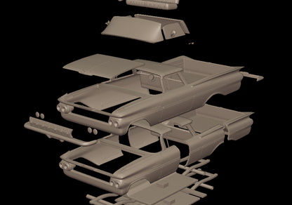 STL FILE CHEVROLET ELCAMINO 1959 3D PRINT MODEL - ARTISTIT