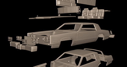 STL FILE cadillac Eldorado 1983 3d print model - ARTISTIT