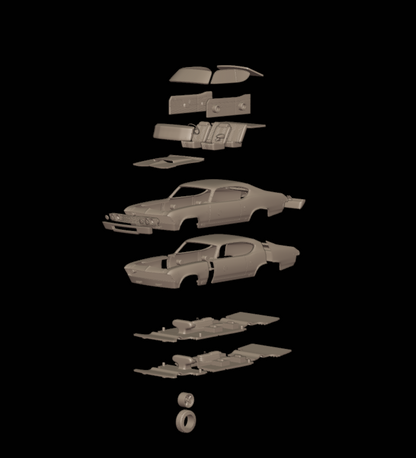 STL FILE chevrolet baldwin motion chevelle 1969 3d print model - ARTISTIT