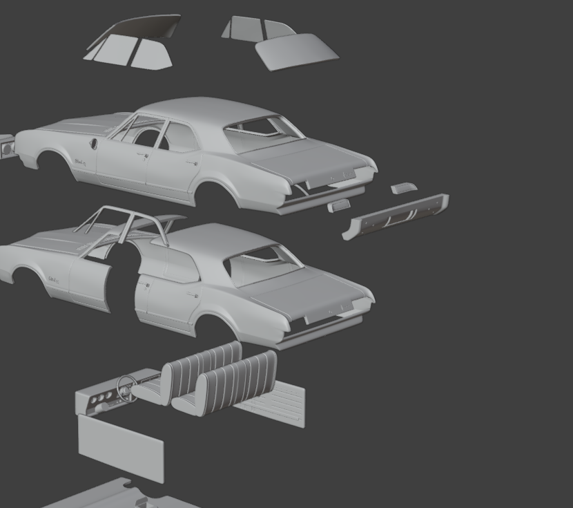 1967 Oldsmobile 88 Delmont 3d print model