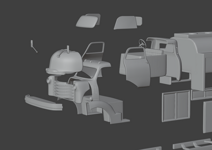 STL FILE CHEVROLET COE TRUCK 1949 V1 3D MODEL - ARTISTIT