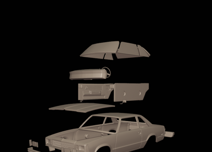 STL FILE CHEVROLET MALIBU CLASSIC 1981 TWO DOORS 3D PRINT MODEL - ARTISTIT