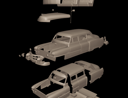 STL FILE Cadillac 75 Fleetwood Limousine 1953 3d print model - ARTISTIT