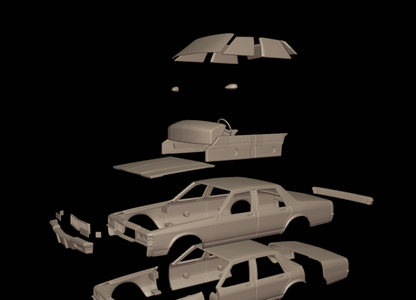 STL FILE chevrolet caprice 1987 3d print model - ARTISTIT