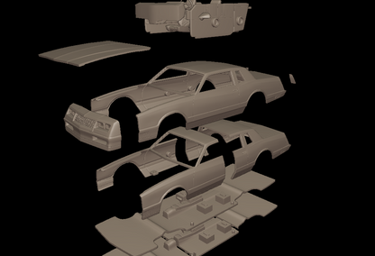 STL FILE chevrolet monte carlo ss 1986 3D PRINT MODEL - ARTISTIT